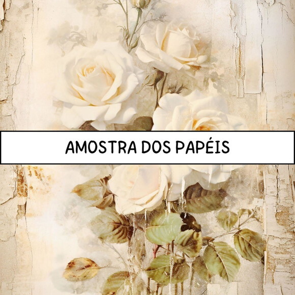 Papel Digital Vintage 88 - Roses Junk Journal 4