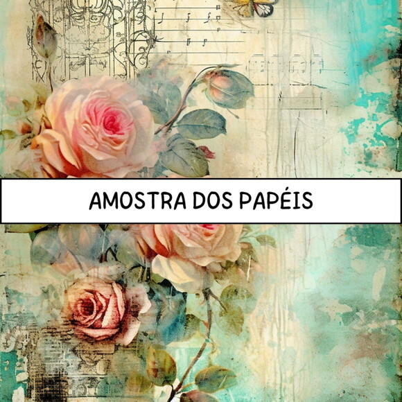 Papel Digital Vintage 87 - Roses Junk Journal 3