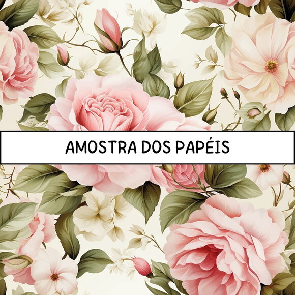 Papel Digital Vintage 90 - Vintage Roses (pag)