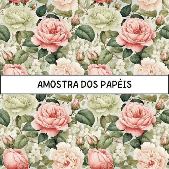 Papel Digital Vintage 90 - Vintage Roses (pag)