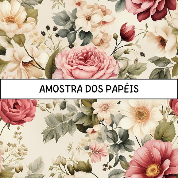 Papel Digital Vintage 90 - Vintage Roses (pag)