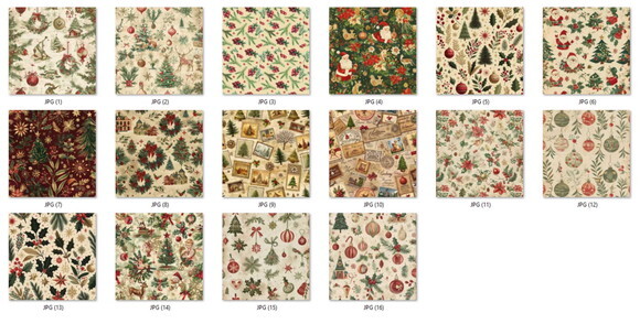 Papel Digital Vintage Natal 01 Jpg