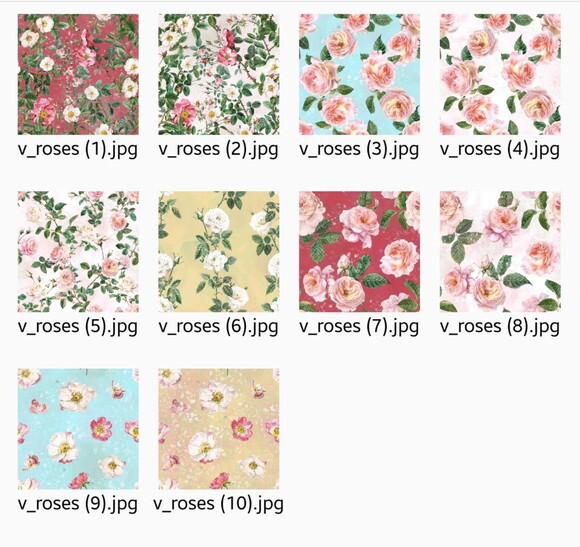 Papel Digital Vintage Rosas Jpg #121 (pague 1 Leve 5)