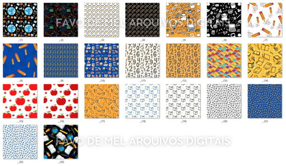 Papel Digital Volta às Aulas #4 Jpg (pague 1 Leve 5)