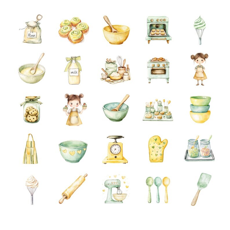 KIT DIGITAL CONFEITEIRA AQUARELA