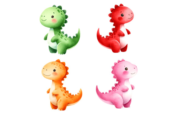 KIT DIGITAL DINOSSAUROS AQUARELA #51