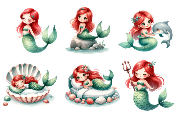 KIT DIGITAL SEREIA - PEQUENA SEREIA INSPIRAÇÃO PNG