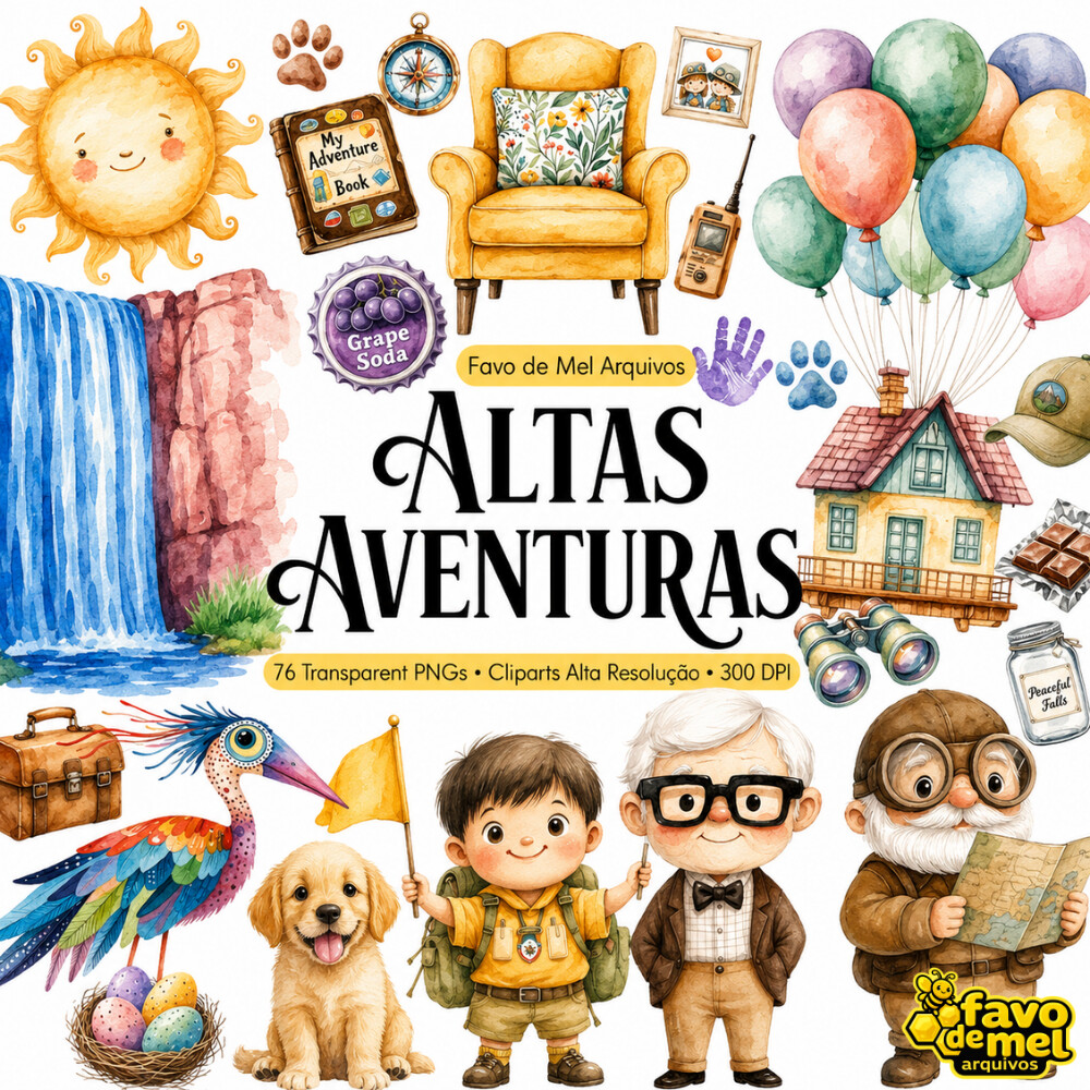 KIT DIGITAL UP ALTAS AVENTURAS AQUARELA