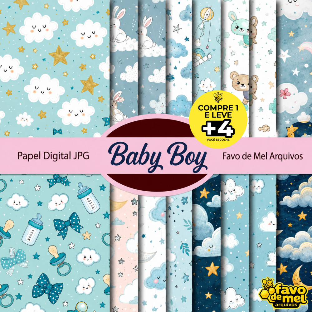PAPEL DIGITAL BABY BOY