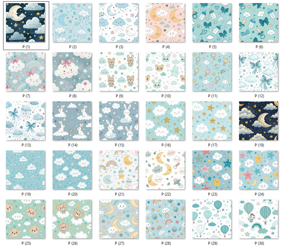 PAPEL DIGITAL BABY BOY