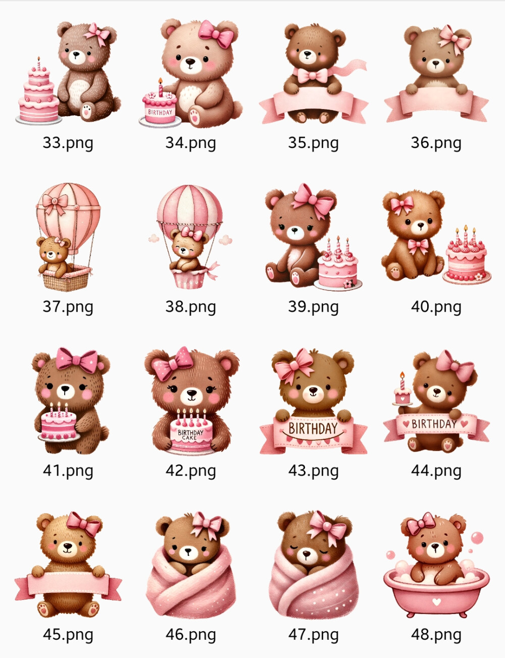 KIT DIGITAL URSINHA ROSA PNG #17