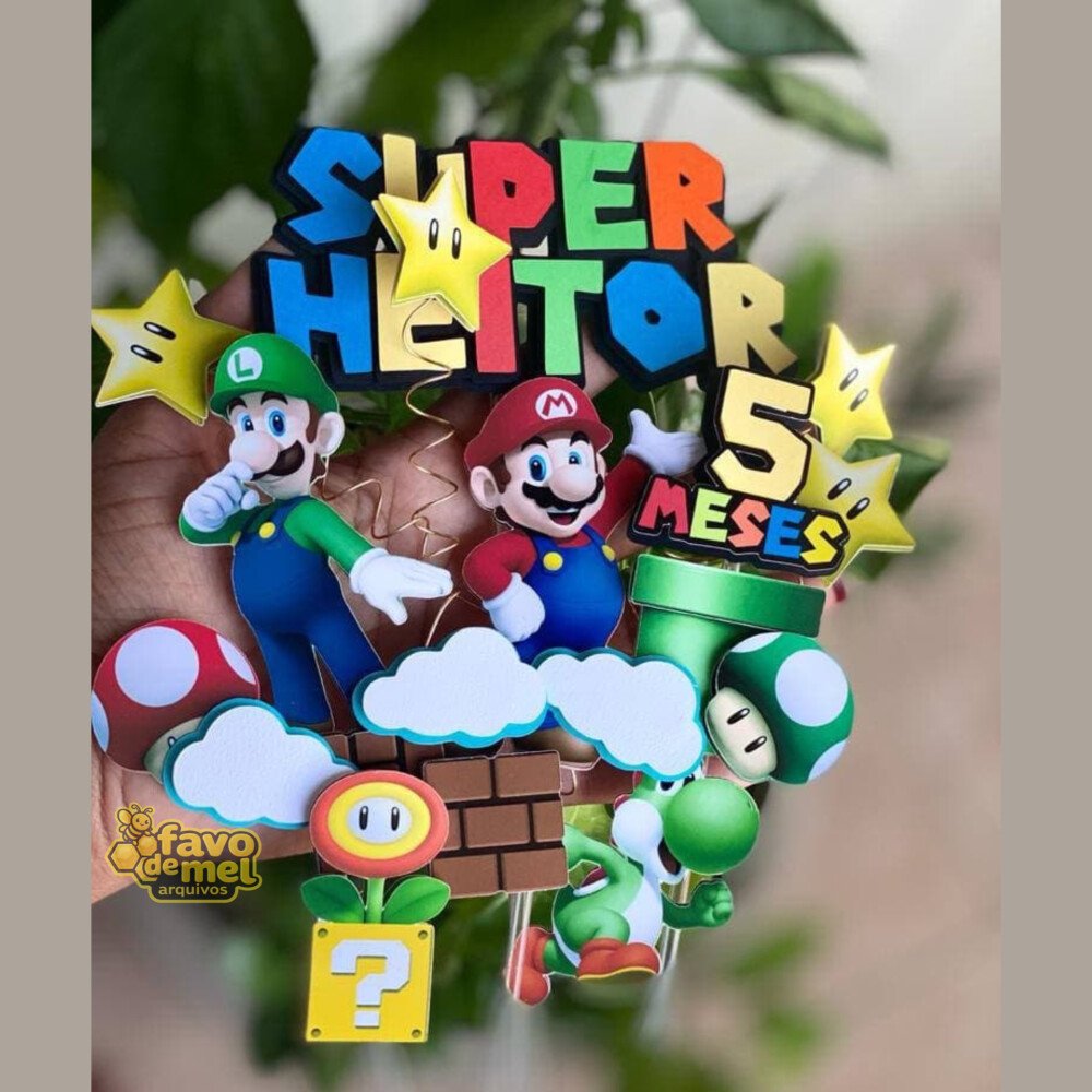 ARQUIVO DE CORTE TOPO DE BOLO SUPER MARIO - STUDIO