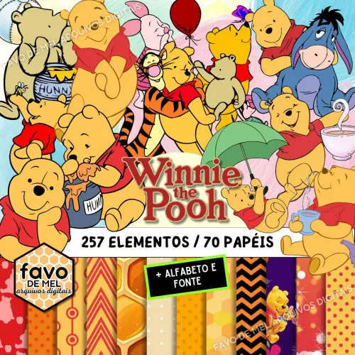 Kit Digital Ursinho Pooh MEGA PACK