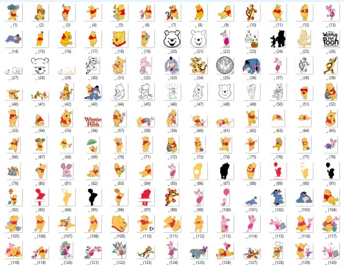 Kit Digital Ursinho Pooh MEGA PACK