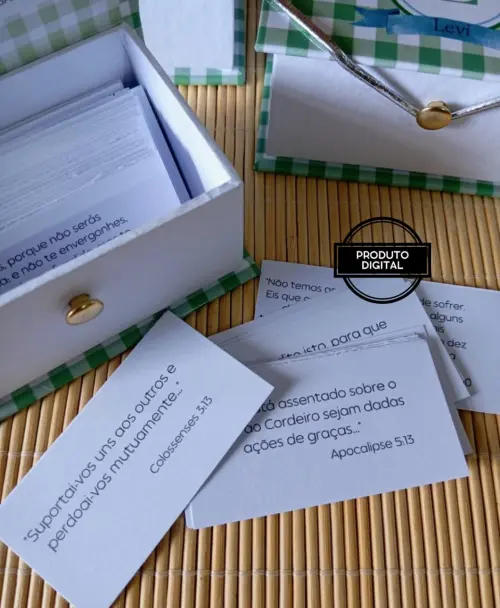 Arquivo Digital Caixinha de Versículos Cartonagem