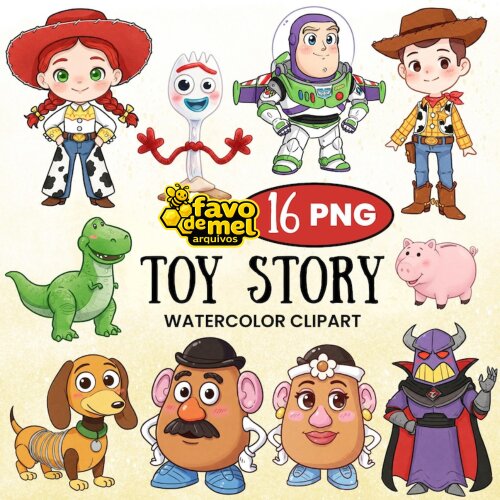 Kit Digital Toy Story Aquarela