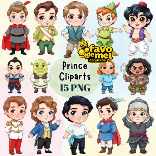 Kit Digital Príncipes Disney Baby Aquarela