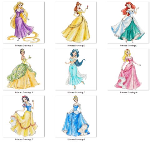 KIT DIGITAL PRINCESAS DISNEY AQUARELA