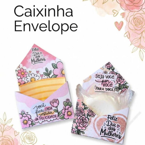 Arquivo de Corte Caixa Envelope Sabonete Dia da Mulher #4