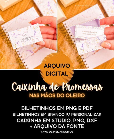 Arquivo de Corte Caixinha de Promessas - nas Mãos do Oleiro