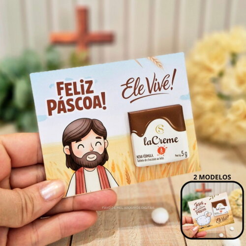 Arquivo de Corte Card La Creme Páscoa Cristã 2026 Png pdf