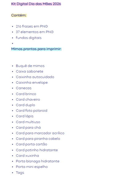 Arquivo de Corte Dia das Mães 2026 Mimos Prontos + Dtf