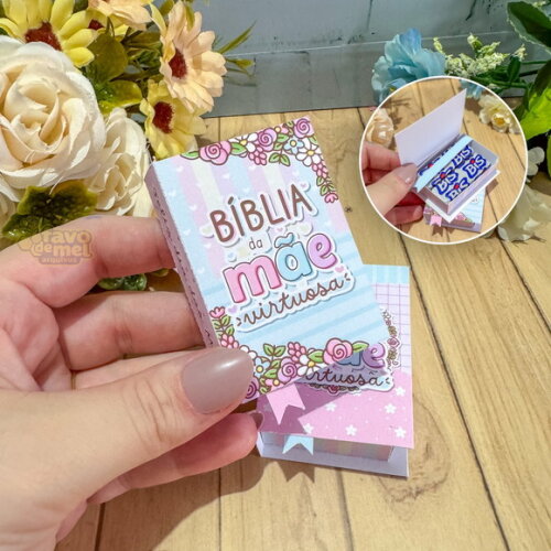Arquivo de Corte Mini Bíblia 2 Bis Dia das Mães pdf Svg Dxf