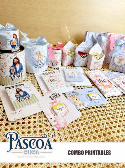 Arquivo de Corte Páscoa 2026 Combo Printables pdf Jpg