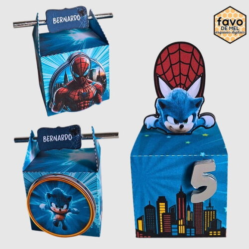 Arquivo de Corte Sonic e Homem Aranha Studio