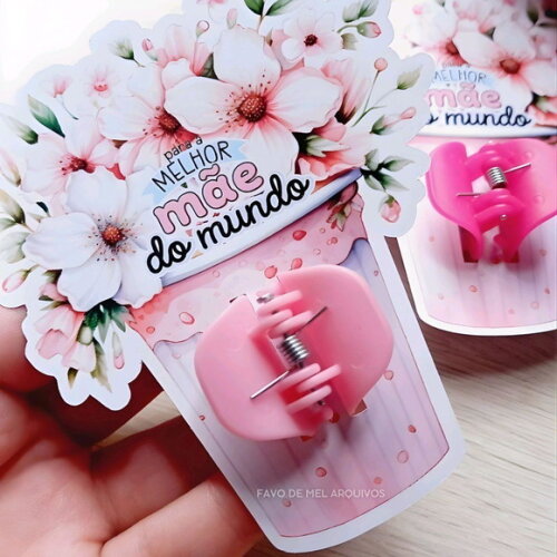 Arquivo de Corte Tag Piranha Vaso de Flor Dia das Mães pdf