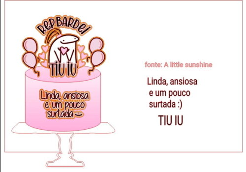 Arquivo de Corte Topo de Bolo - Flork Linda Ansiosa