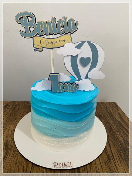 Arquivo de Corte Topo de Bolo o Tempo Voa Azul Studio