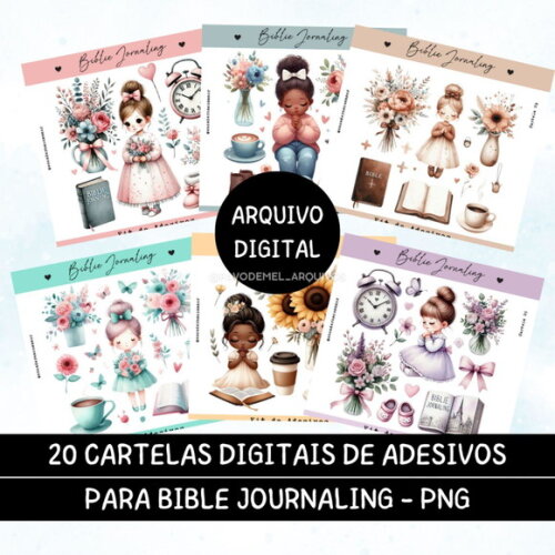 Arquivo Digital Adesivos para Bíblia | Bible Journaling Png