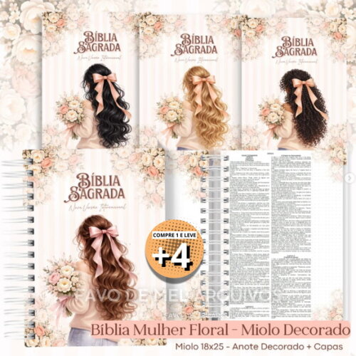 Arquivo Digital Bíblia Mulheres Bege - Capas e Miolo Png pdf