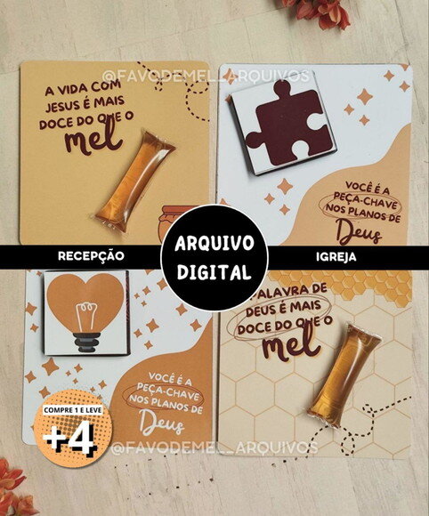 Arquivo Digital Card Recepção Igreja - Lembrancinha Cristã