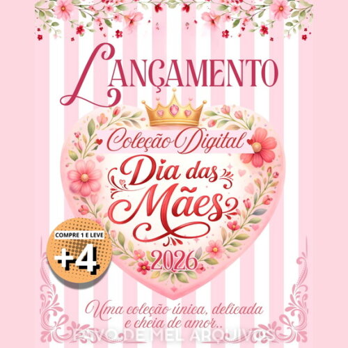 Arquivo Digital Coleção Dia das Mães 2026 Png pdf Svg Studio