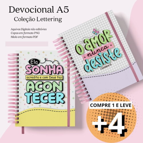 Arquivo Digital Devocional - Lettering Candy Color Adulto