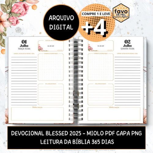 Arquivo Digital Devocional Bíblia 365 Dias Datado - Blessed