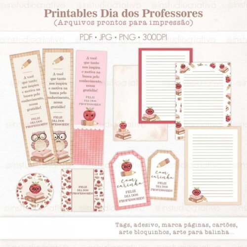 Arquivo Digital Dia dos Professores - Mimos para Imprimir