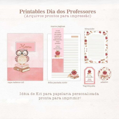 Arquivo Digital Dia dos Professores - Mimos para Imprimir
