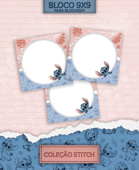 Arquivo Digital Encadernação Volta às Aulas Stitch