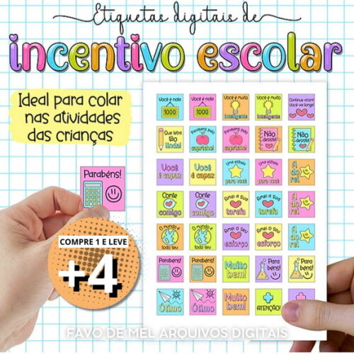 Arquivo Digital Etiquetas de Incentivo Professor Png Jpg Dxf