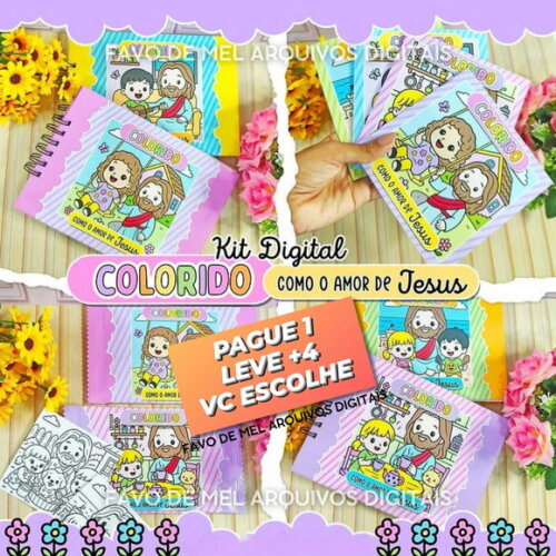 Arquivo Digital Livro de Colorir - Colorido Amor de Jesus