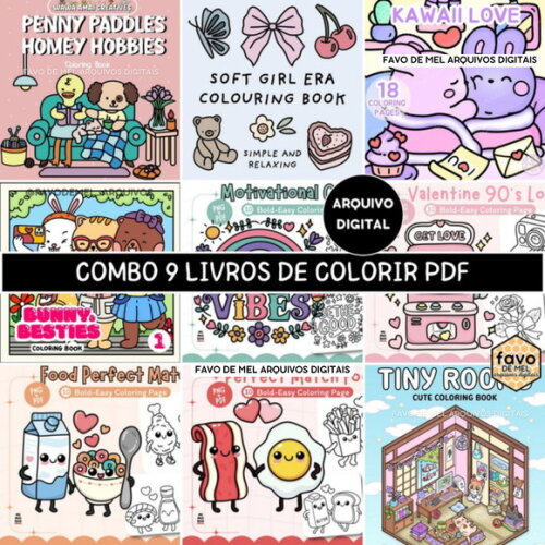 Arquivo Digital Livro de Colorir - Combo 9 Livros em pdf #2