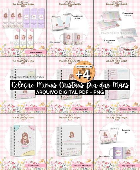 Arquivo Digital Mimos Cristãos Dia das Mães 2025 Png pdf