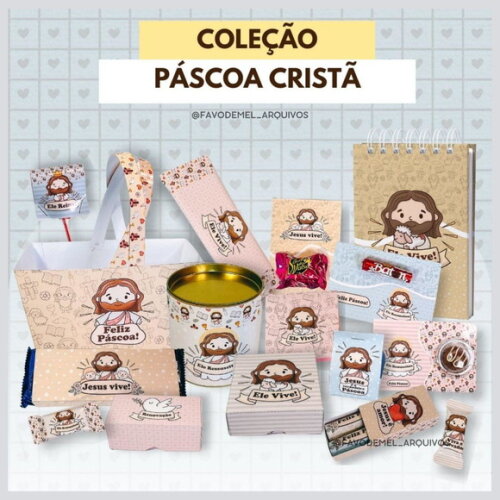 Arquivo Digital Páscoa Cristã 2025 - Combo Mimos e Elementos