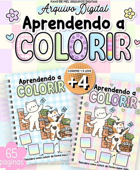 Arquivo Digital pdf Livro de Colorir - Aprendendo a Colorir