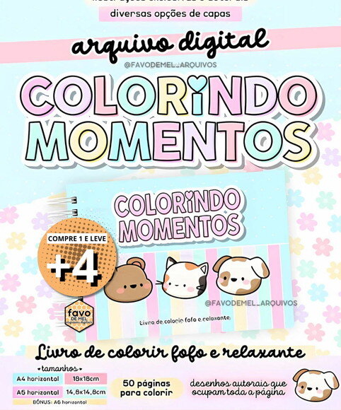 Arquivo Digital pdf Livro de Colorir - Colorindo Momentos