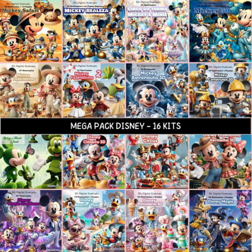 Arquivo Digital Personagens Disney - Mega Pack #1