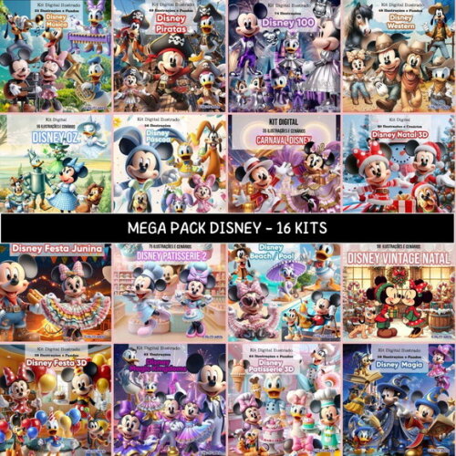 Arquivo Digital Personagens Disney - Mega Pack #2